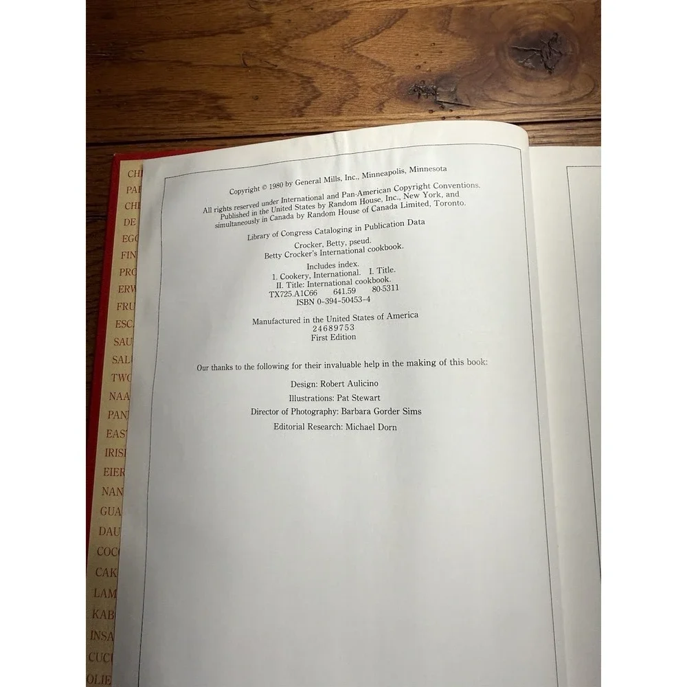 Betty Crocker's International Cookbook 1980 First Edition 372 Page HC VERY‎ NICE